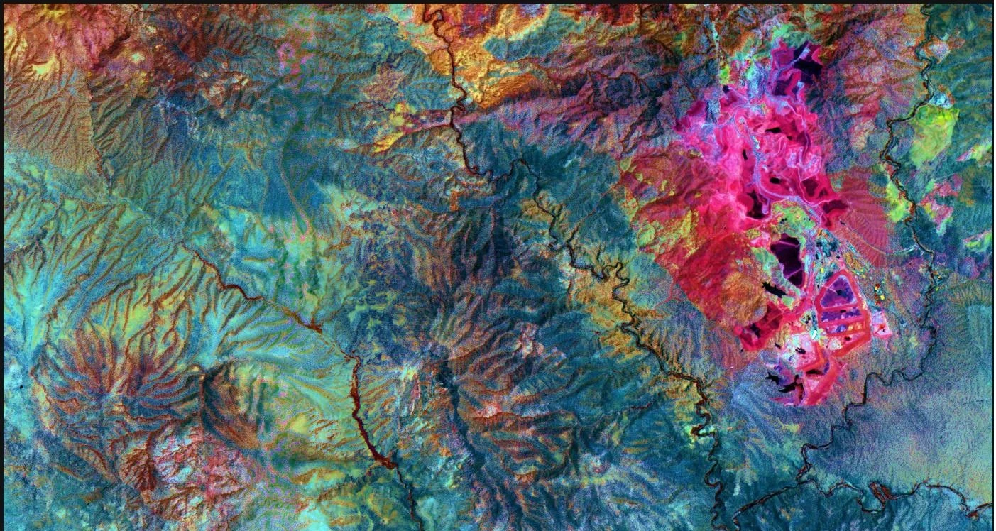 Aster Satellite Imager over a Minesite