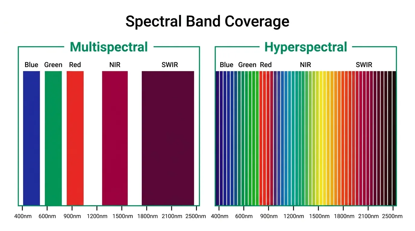 Multispectral vs Hyperspectral Satellite Imagery Explained