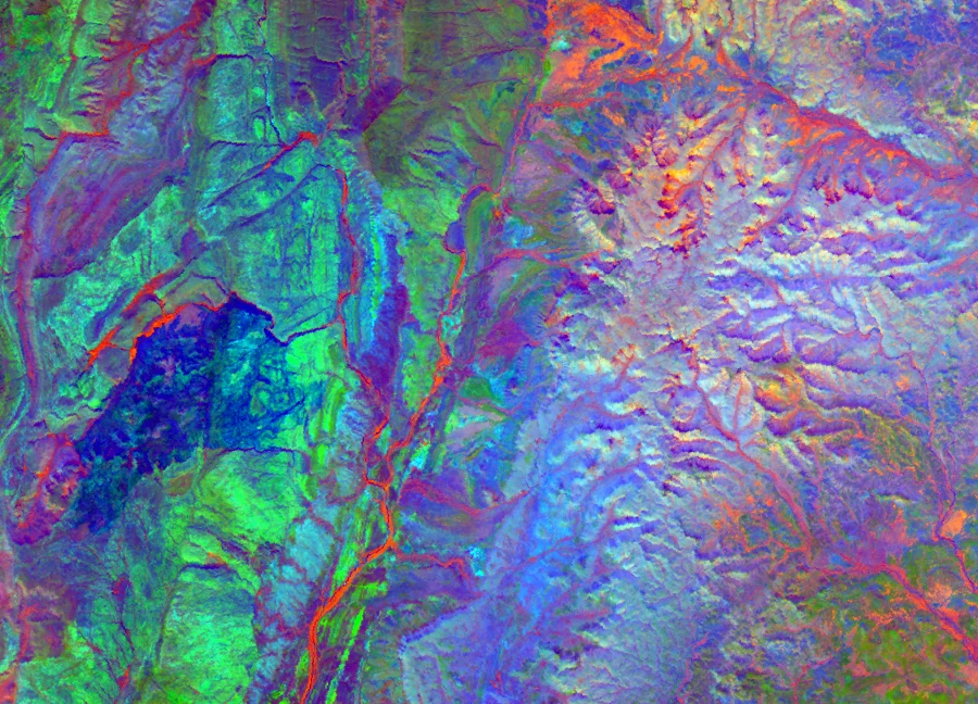Aster Satellite Imager over a Minesite